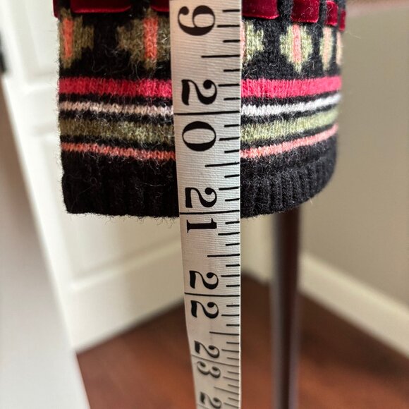 Carson Size M Black Green Embroidered Floral Ribbon Full Zip Jacket Cardigan - Picture 7 of 10